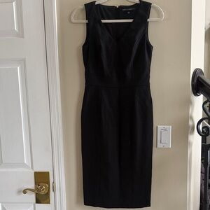 White House Black Market Classic Black Midi Dress